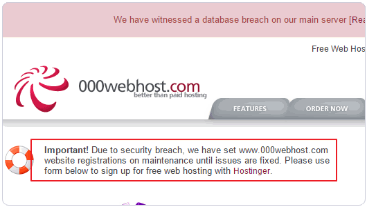 000webhost 000webhost数据泄露 000webhost被黑 网站优化